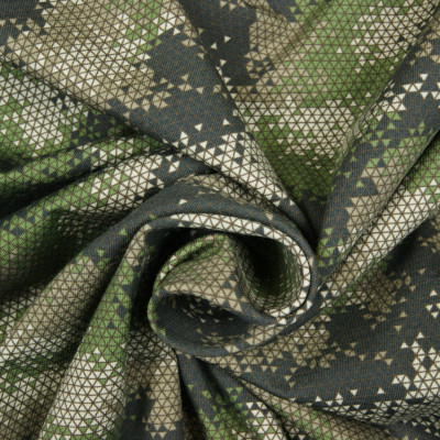 Fantasie tricot fotoprint camouflage raster