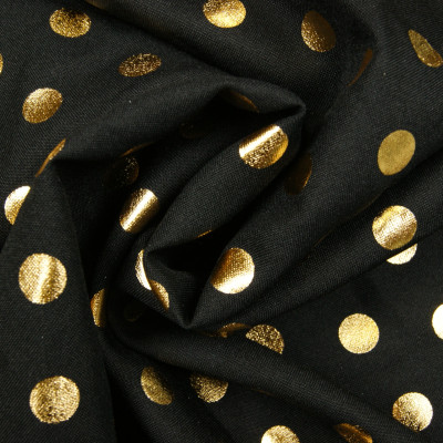 Texturé zwart met gouden stip