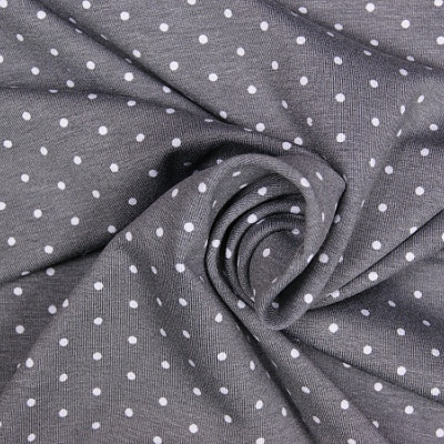 Stippen print tricot grijs