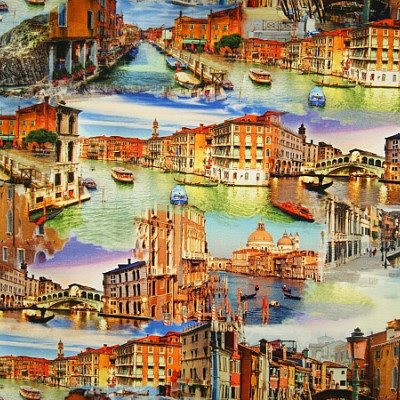 Digitale fotoprint tricot Venetië